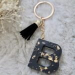 Porte-clé lettre B en résine époxy · Graphite Black - Porte-clés lettres - Atelier N58